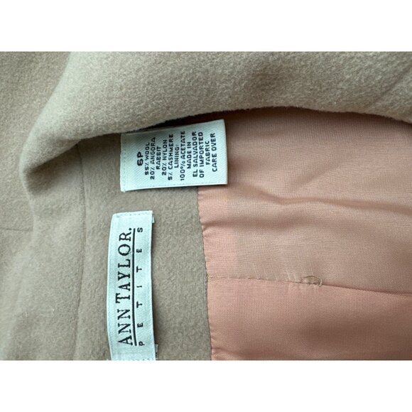 Ann Taylor Women Caramel Wool Cashmere Blend Jacket Size 6P - Picture 7 of 8
